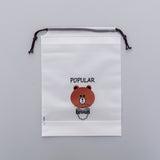 Cartoon bear drawstring for business trip clothes storage