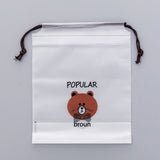 Cartoon bear drawstring for business trip clothes storage