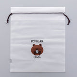 Cartoon bear drawstring for business trip clothes storage